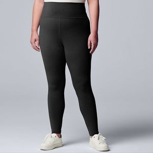SimplyVera Vera Wang High Waist Black Leggings Size 2x